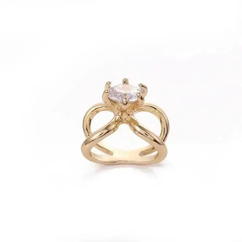 Fashion Diamond Studded Circular Scarf Buckle Versatile Cross Hollow Shawl Decorative Buckle Women's Scarf Knotted Jewelry Ring