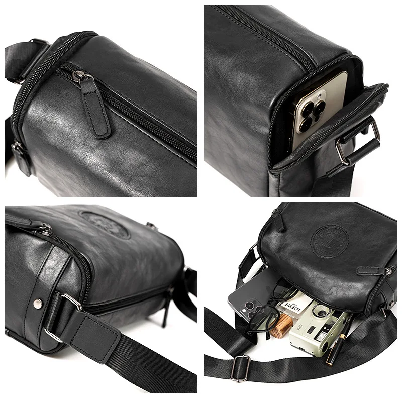 Borsa a tracolla da uomo nuova Borse a tracolla Borsa a tracolla casual da esterno Borsa quadrata piccola alla moda per uomo bolso мужɔмки на п Sìч® - immagine 4