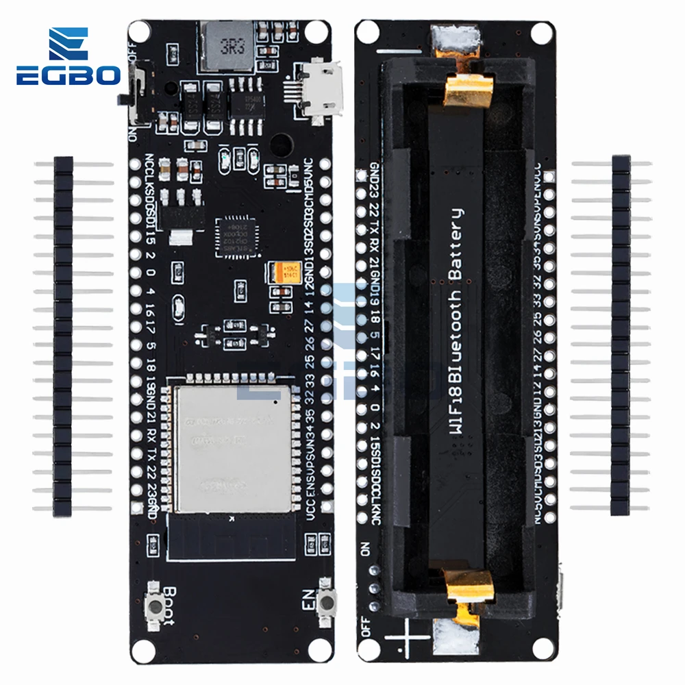 รูปสินค้า เครื่องมือพัฒนา ESP32 พร้อมแบตเตอรี่ Wi-Fi Bluetooth