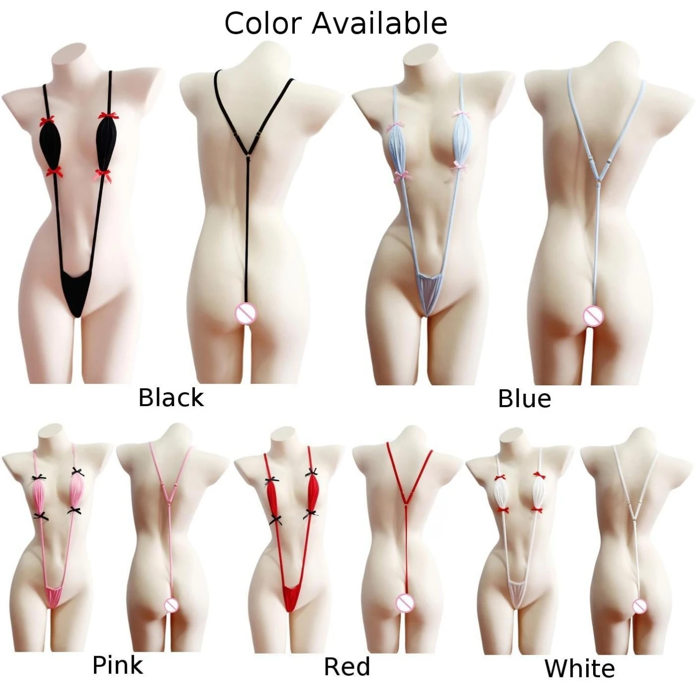 Japanese Sexy Bikini Set Lingerie Women Three-Point Jumpsuit Hollow Tight V-neck Swimwear Ultrathin Hollow See Through Bodysuit