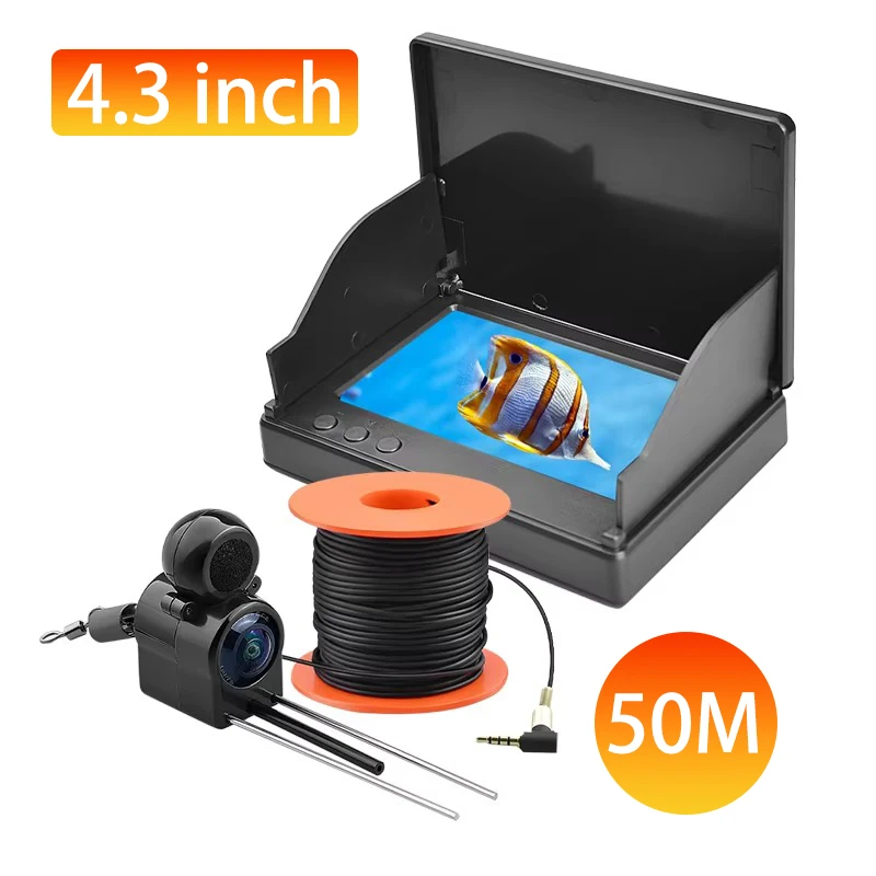 Détecteur de poissons portable écran LCD 4.3" 1080P avec vision nocturne pour kayak et bateau