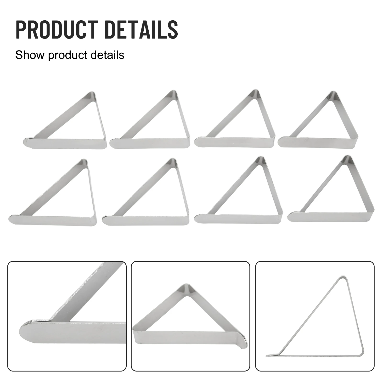 

8pcs Tablecloth Cover Clips Holder Trapezoidal/triangle Tools For Party Picnic Wedding Tableware Stainless Steel Cloth Clips