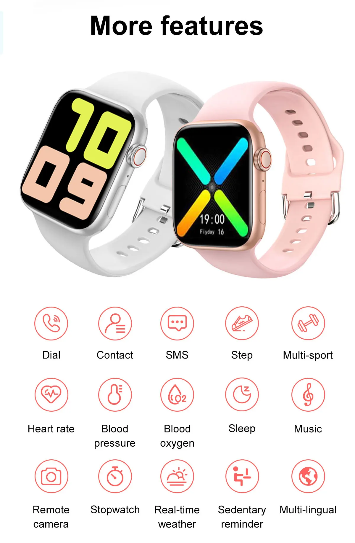 2022 IWO 14 Pro Watch 7 Smartwatch Sleep Monitor Heart Rate Bluetooth Clock Series 7 Woman Men Smart Watch  PK IWO 13 PRO X8 MAX