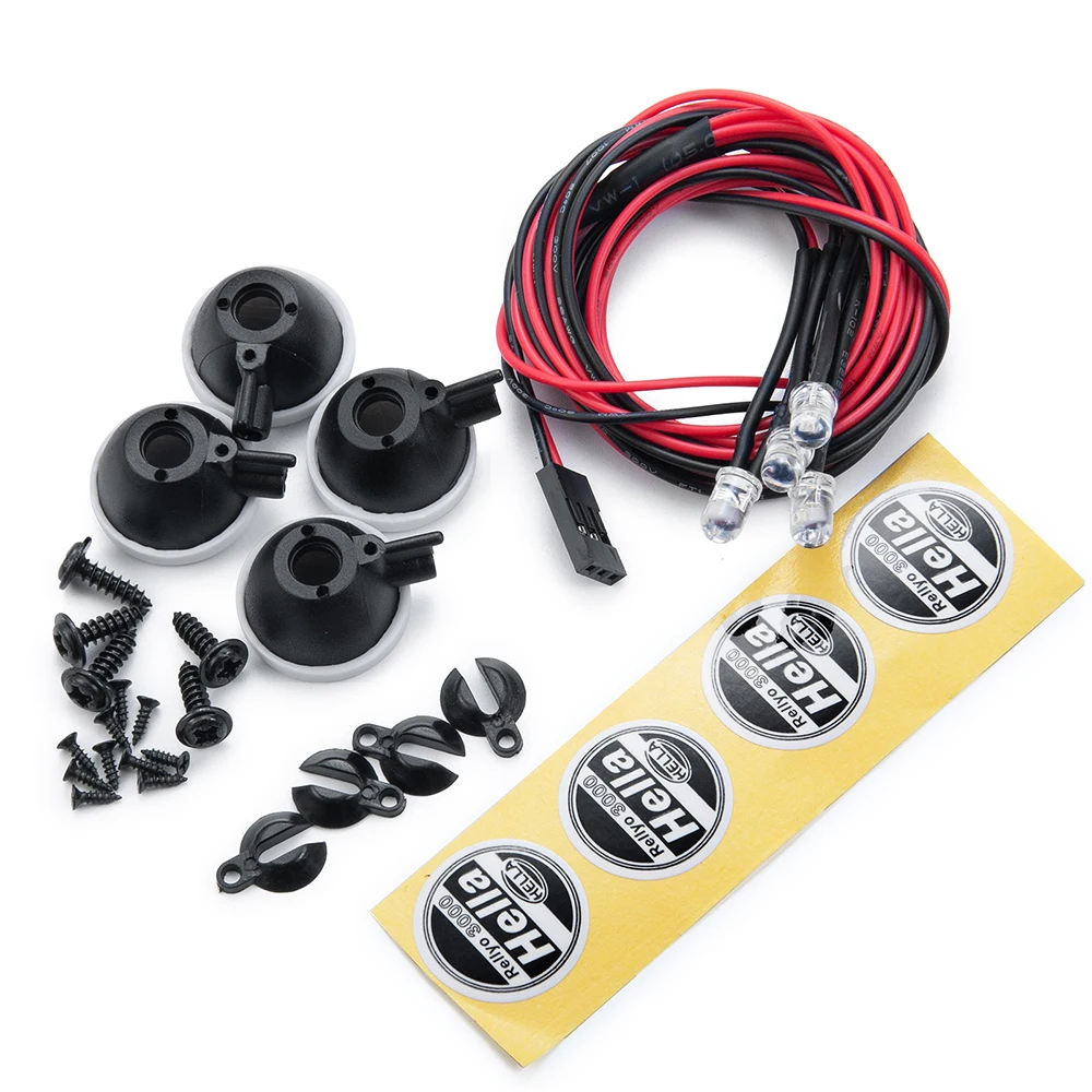 AXSPEED RC Auto Dach Lichter Hella LEDs Scheinwerfer Helle Lampen für 1/10 RC Crawler Auto Axial SCX10 TRX4 TRX6 Tamiya TT01 D90 TF2 – Detail 2