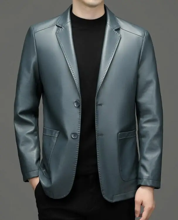 Men's Leather Jacket Side View
