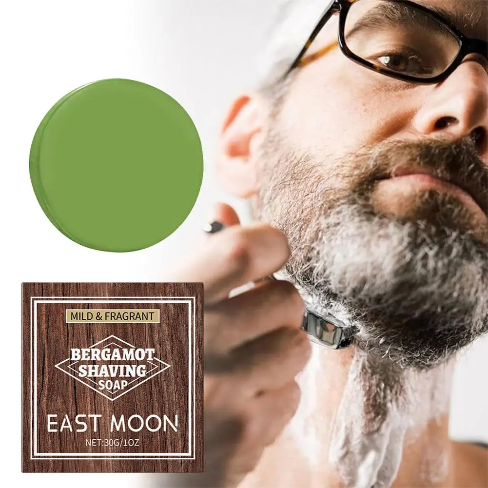Sapone da Barba al Bergamotto per Uomo, Schiuma Ricca, Scorrimento Morbido, Allevia il Disagio della Rasatura, Ammorbidisce la Barba, Pulizia Delicata, Idrata la Pelle - immagine 2
