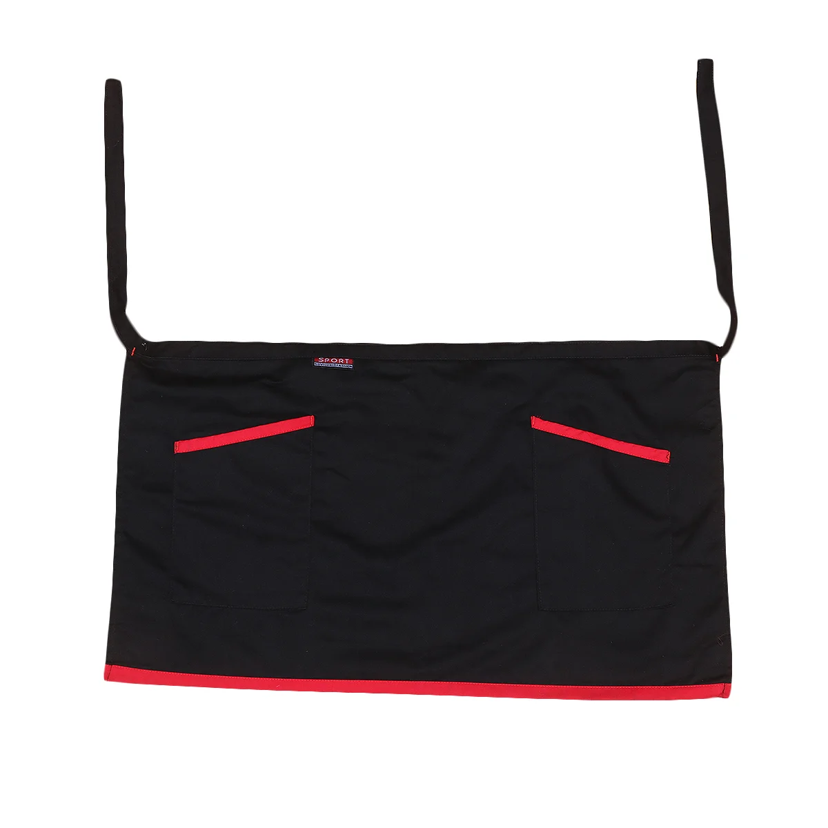

Unisex Half-Length Working Apron Waist Apron Short Serving Aprons With Pockets Waiter Workwear Free Size