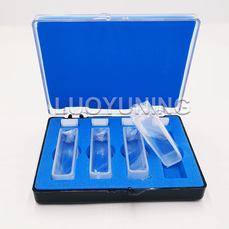 4pcs 10mm 3.5ml Glass Cuvette Sample Cell For 751/752/722 Spectrometers MAPADA Pesticide Residue Detection Scientific Research