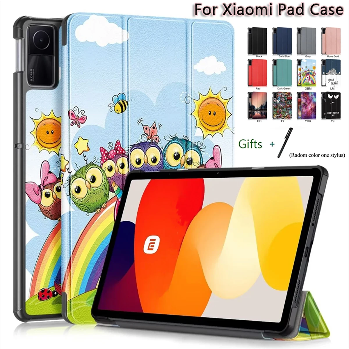 Flip Stand Smart Cover para Xiaomi Tablet Case Auto Dormir Wake Funda Redmi Pad se 10.61 Pad5 Pad6 11