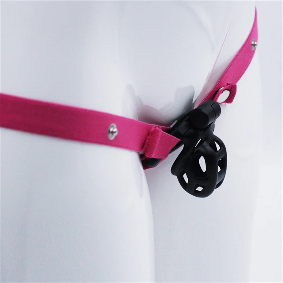 Sex Toys Male Penis Ring Chastity Cage anti-off Device Elastic Band Auxiliary Belt Adjustable Underwear Rope Scrotum Ring