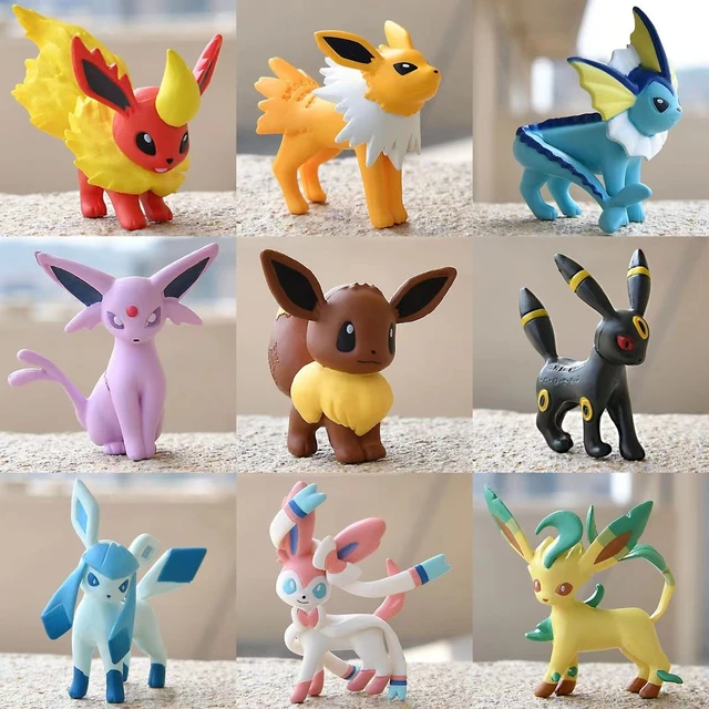 Pokemon 4-6cm Eevee Charmander Pikachu Eeveelution Nine evolutionary forms  Anime Figures Doll Kids Gift XY Action Figure Toys