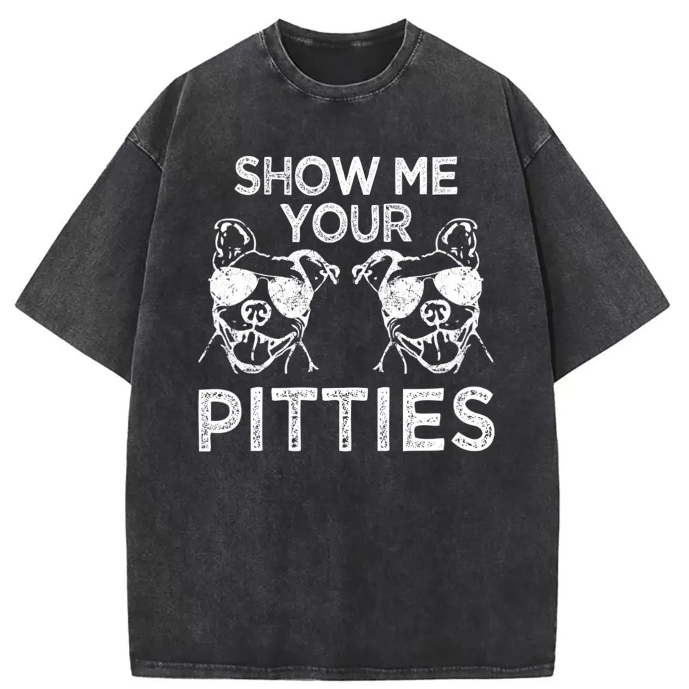 

Show Me Your Pitties Pit Bull Faddish T Shirt for Men 2023 New Design Print Long Sleeve Men Sweatshirt Retro
