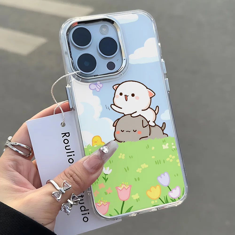 Charming BuBu D-DuDu Couple Bears Transparent Silicone Phone Case