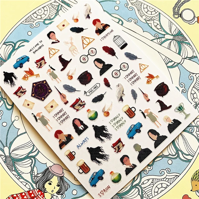 MG11105-32 TSC-224 TSC-225  Magic hat magic wand DIY 3D Back glue Nail Art Stickers Decals Sliders Nail ornament decoration TSC-192 N