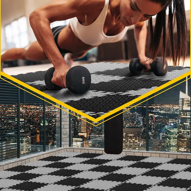 Interlocking Foam Floor Mats for Home Gym Workout Protective Puzzle Mat Tiles Waterproof EVA Padding 1/8/16Pcs 4