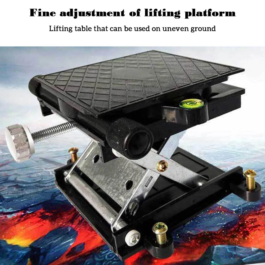 Scissor Lift Table Manual Adjustable Aluminum Alloy Multi-Function Laboratory Woodworking Engraving Lifting Stand Rack