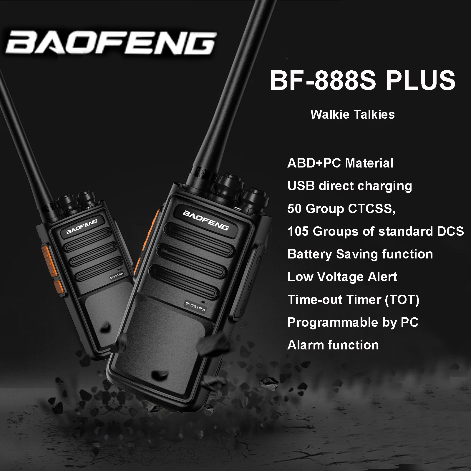 WALKIE-TALKIE BF-88E PMR – 0.5W 16CH UHF 446.00625-446.19375MHz 12.5kHz – Sépara EUR 38,99 - FR