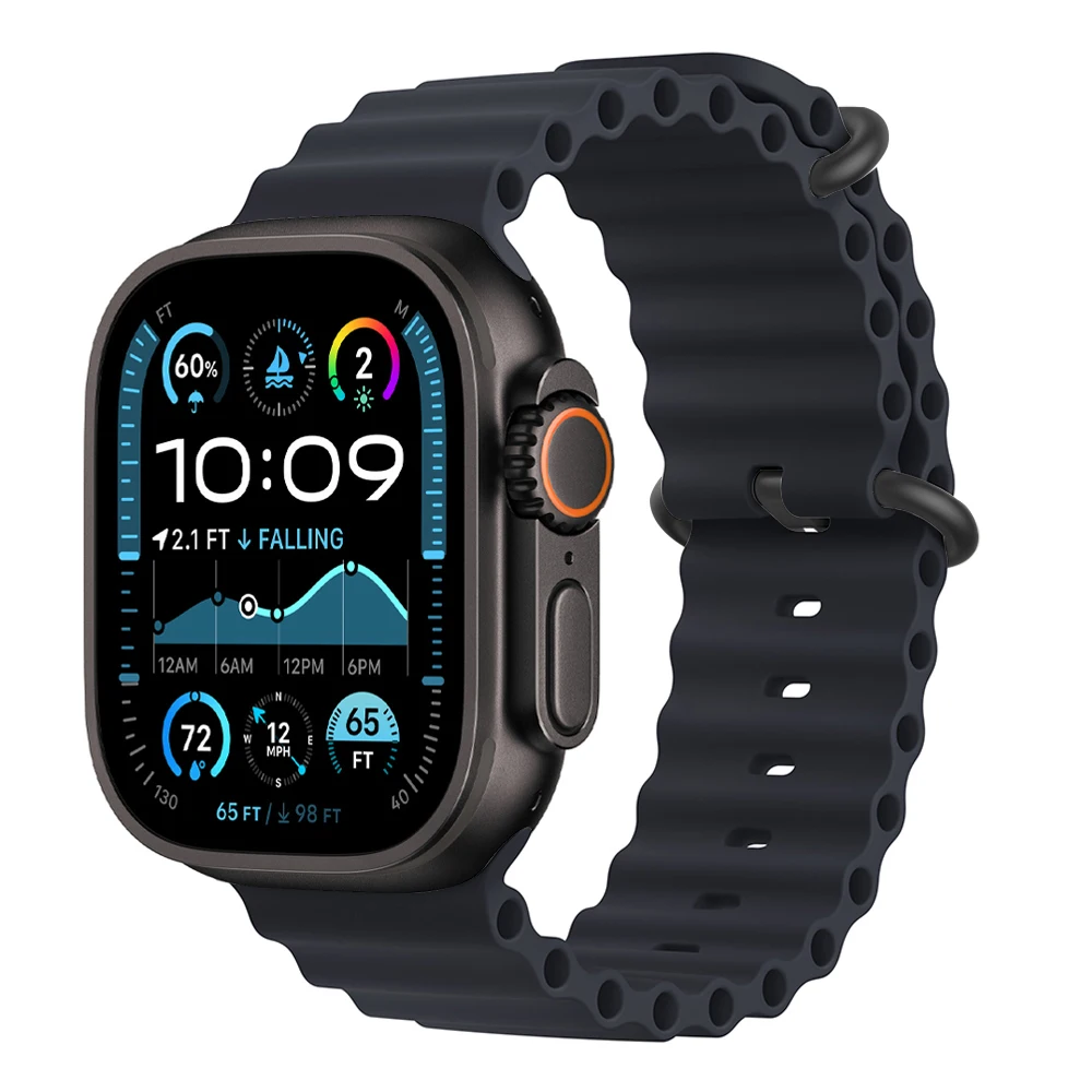 Ocean Blue Silicone Sport Strap