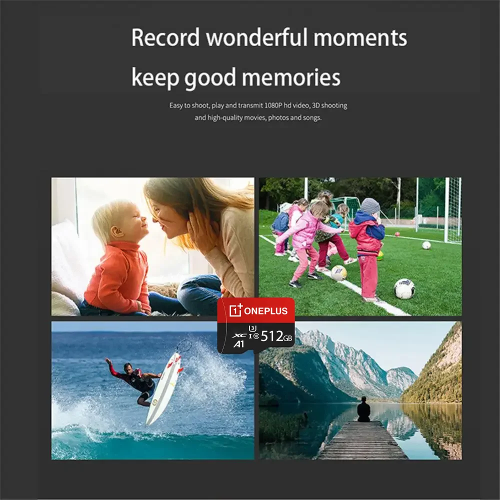 OnePlus 메모리 카드 2TB SD 카드 고속 풀 HD 비디오 512GB 256GB 128GB 1TB 최신형 마이크로 카드 (휴대폰/컴퓨터/카메라용)