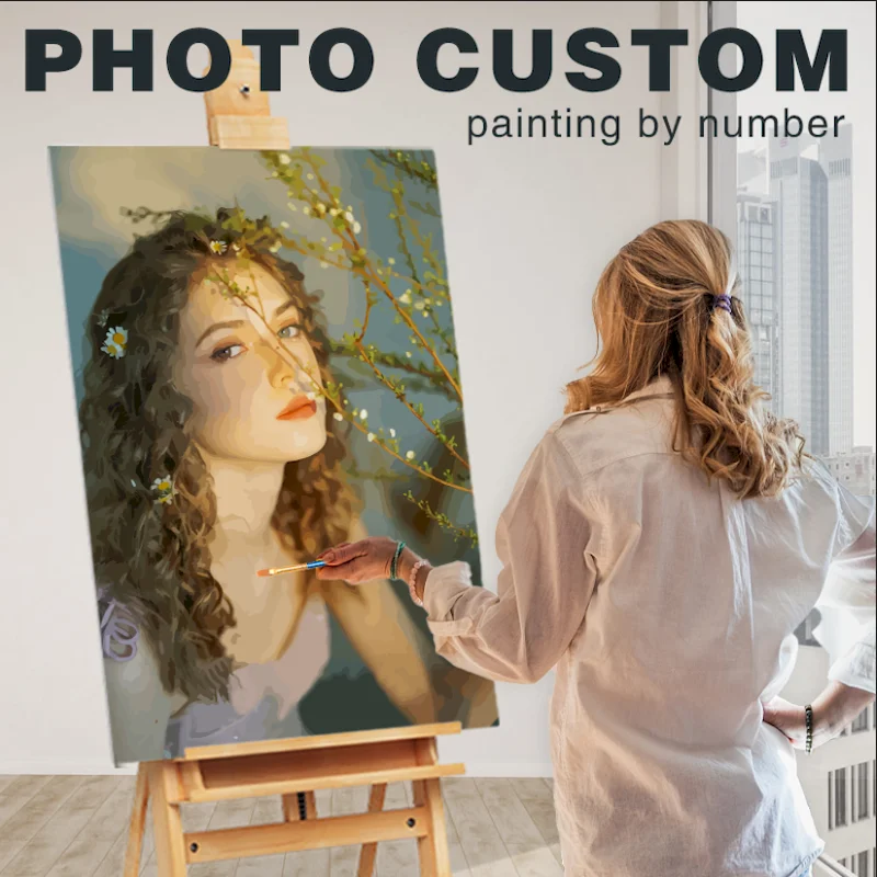 

SDOYUNO Painting By Numbers Photo Custom Picture DIY Personalised Canvas By Numbers Portrait Children Family Pets Photo Diy Gift