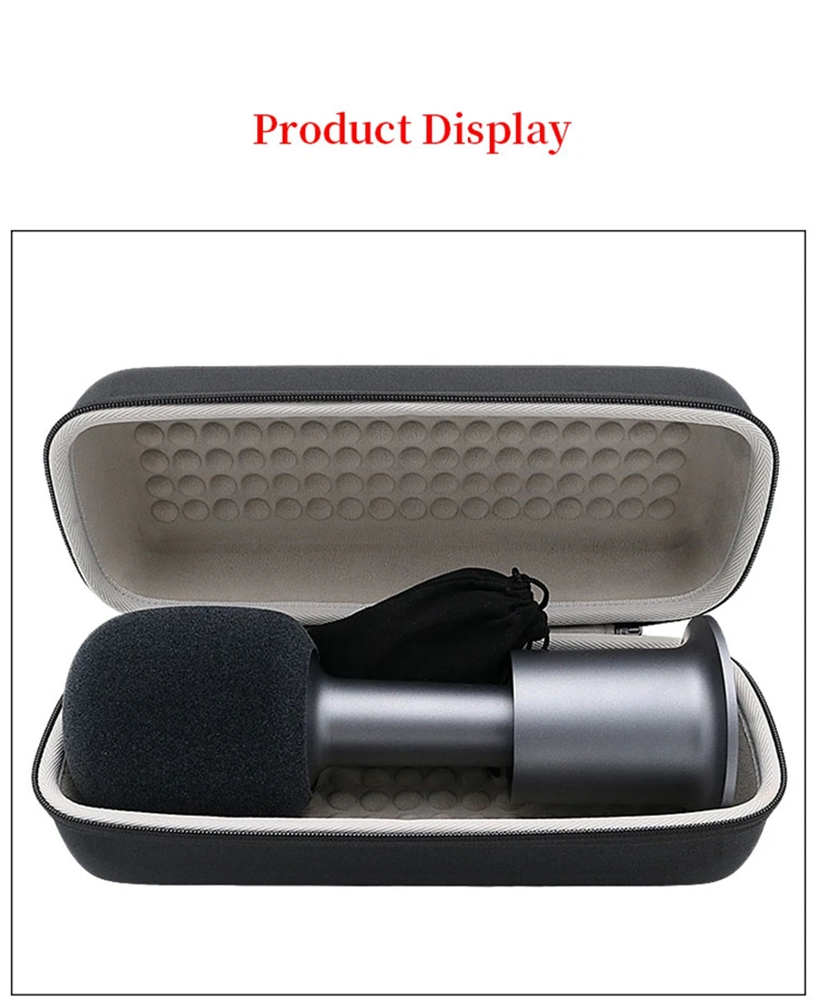 for XIAOMI MIJIA XMKGMKF01YM Microphone Storage Bag Hard EVA Box Portable Bluetooth K Song Travel Carrying Case