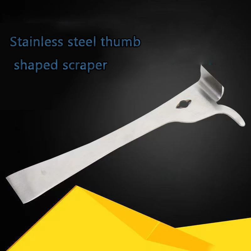Bee Tools Stainless Steel Thumb Type Bee Honey Knife Bee Hive Scraper Multifunctional Beekeeping Bee Scraper Cut Honey Knife