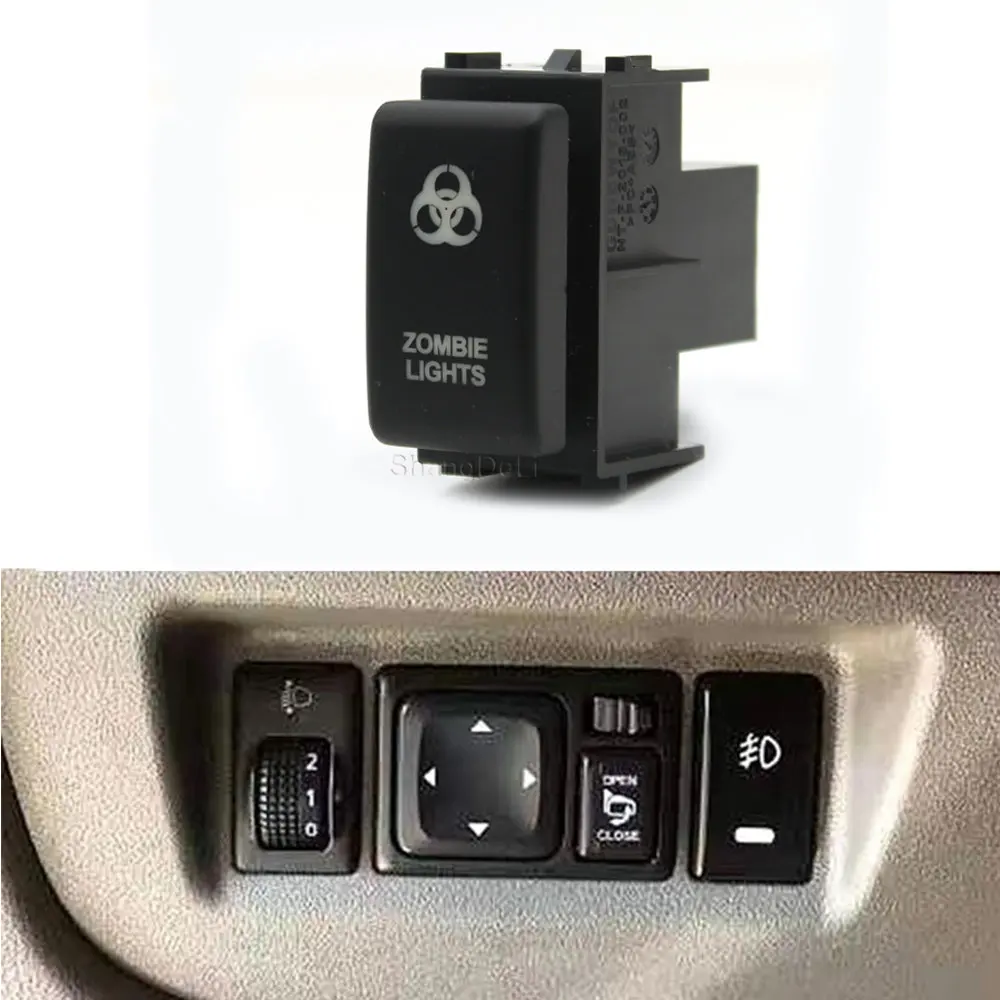 Interruttore A Pulsante Led Arancione 1Pc Con Connettore Di Cablaggio Per Nissan Navara Np300 X-Trail Pathfinder 3Amp/12V