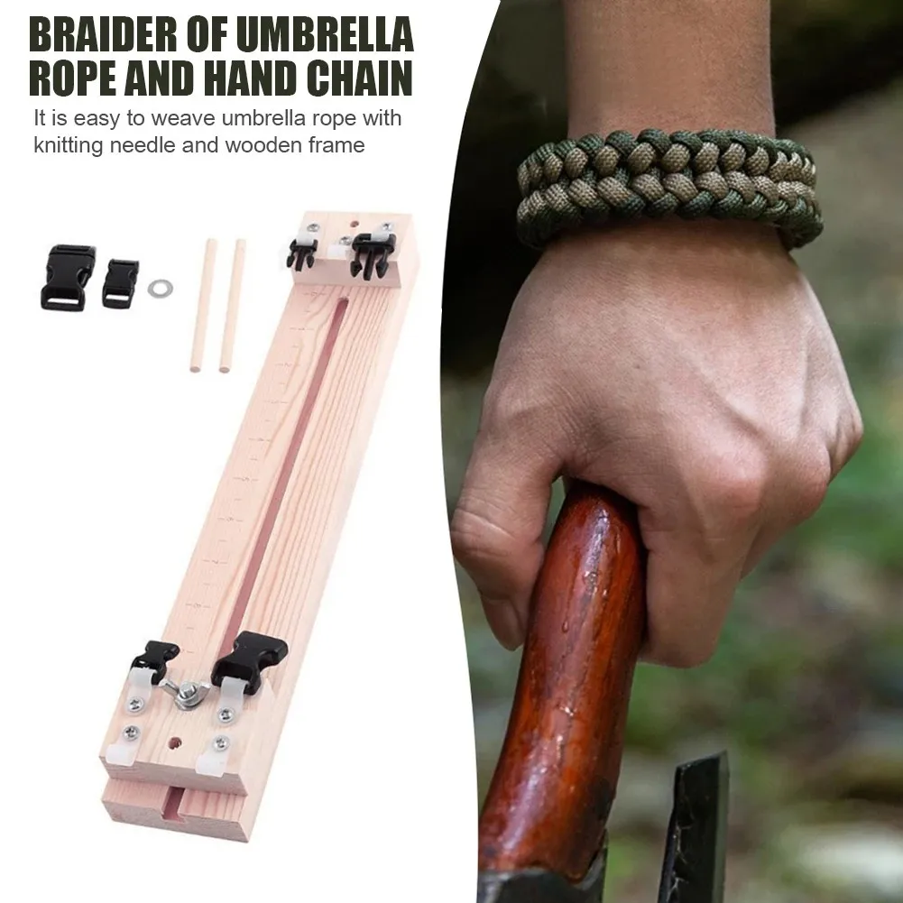 Kit Tissage Bracelet Paracorde Coobigo - Gabarit Bois + Outil DIY