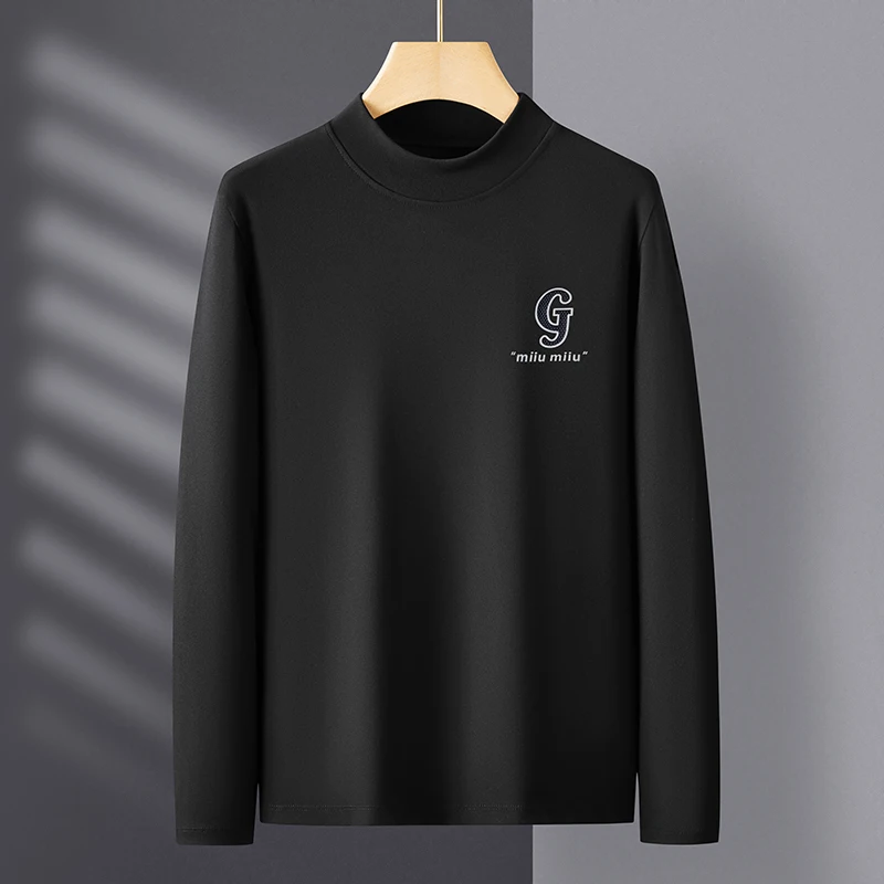 

Мужская футболка с длинным рукавом, с ложным воротником