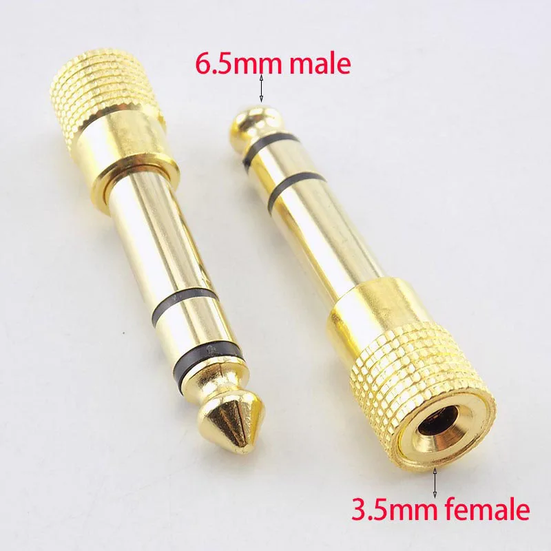 

2pcs 3.5mm Female to 6.5mm Male Jack Audio Connector Stereo Headphone Transmitter Mic Guitar Adapter Microphone L1