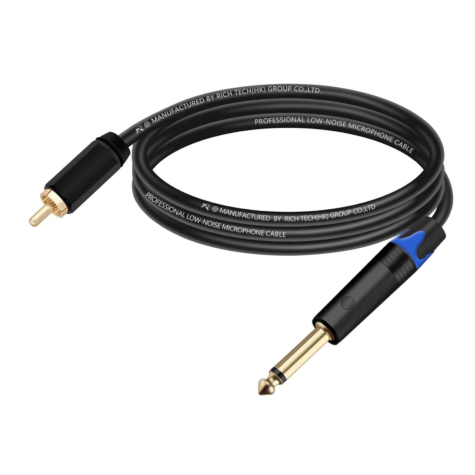 RCA auf 6,35/6,5 mm Kabel, RCA-Stecker auf 1/4 Zoll TS-Mono-Buchse, Audio-Adapterkabel für Lautsprecher, Mikrofon, Mixer, Soundkartenverstärker – Detail 4