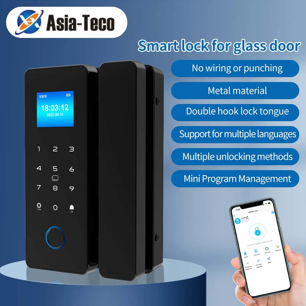 smart-phone-hahalock-app-fingerprint-lock-bluetooth-sliding-glass-door-smart-lock-electronic-ic-card-lock-with-attendance-record