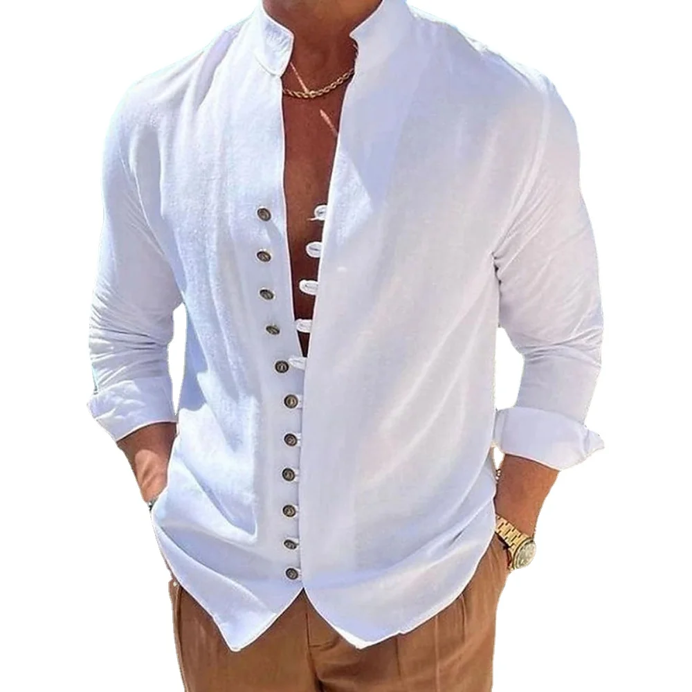 COS Hommes XL Boutonné Sur Chemise Manche Longue Jeans Veste Coton