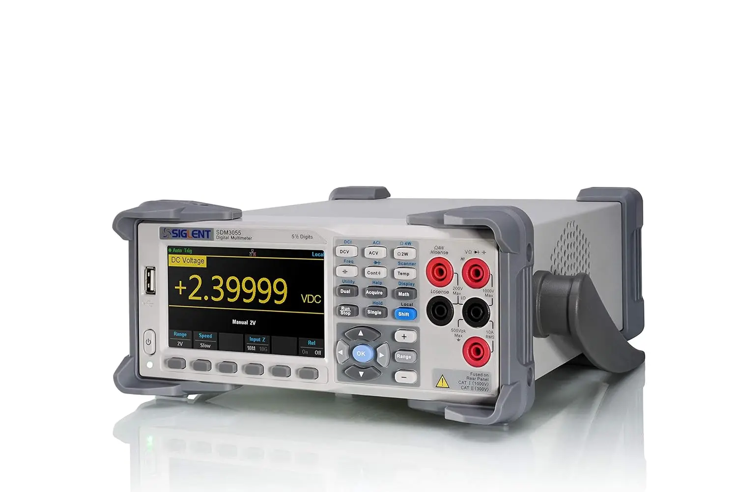 SDM3055 5.5 Digit Digital Multimeter, White/Grey