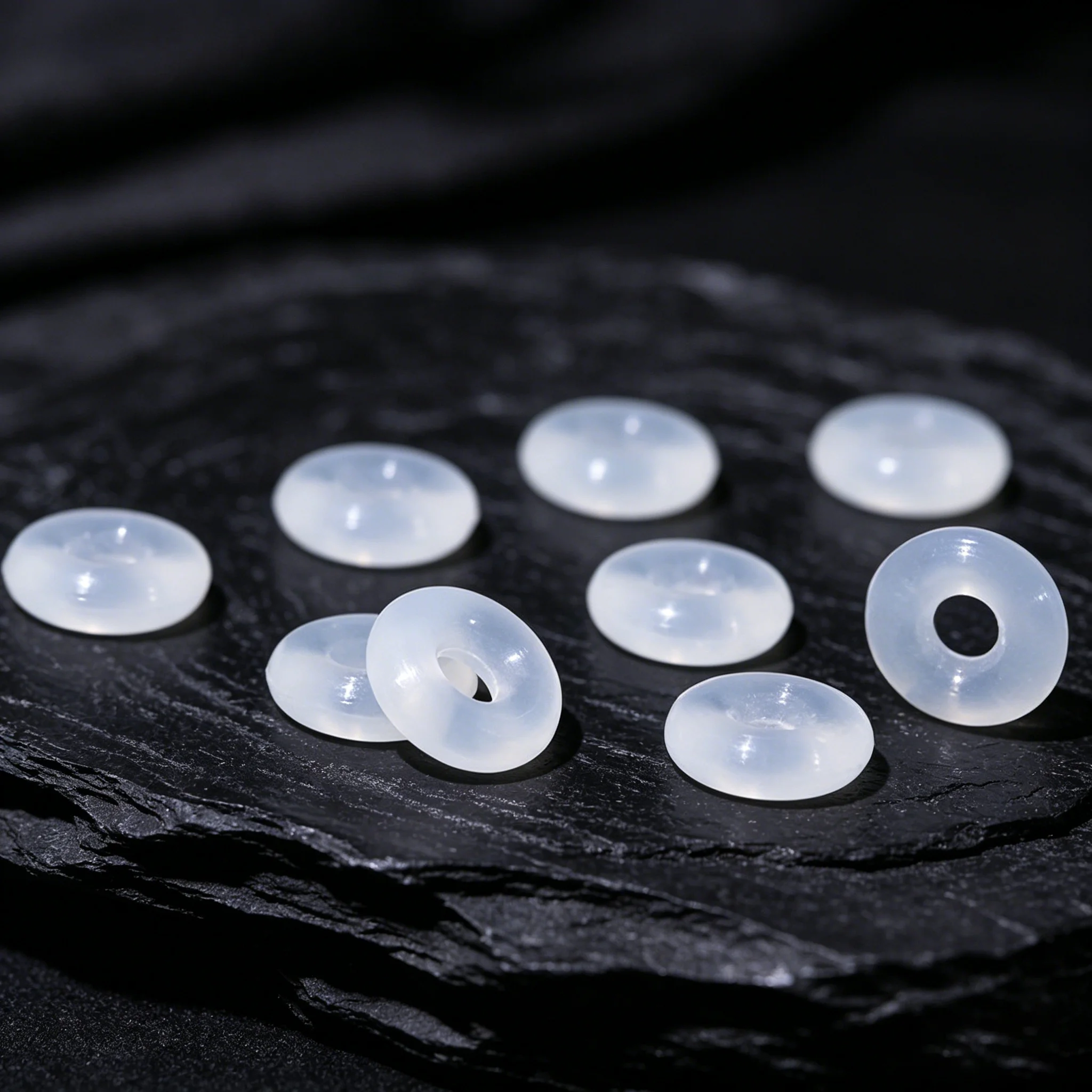 50 Stück Transparente Ohrring-Stopper Klare Silikon-Komfort-Ohrstecker-Polster Körperpiercing-Schmuckzubehör – Detail 2