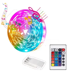 Vibrant RGB LED Strip Lights with Self - Adhesive & Cuttable Design - Ideal for Dynamic Backlighting & Room Decoration (LED)