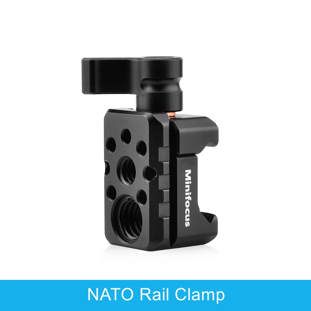 Mini supporto per Monor da campo a sgancio rapido supporto per QR regolabile inclinabile girevole con morsetto per binario NATO per Monor per fotocamera staffa per scarpe fredde  44