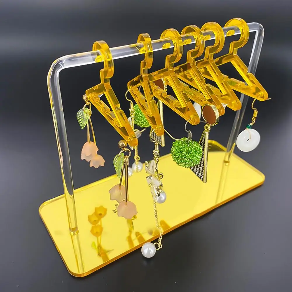 Description Picture 3 of itemAcrylic Earring Hanger Rack With 8pcs Mini Hangers Earrings Hanging Storage Rack Jewelry Display Stand Fashion Dresser Organizer