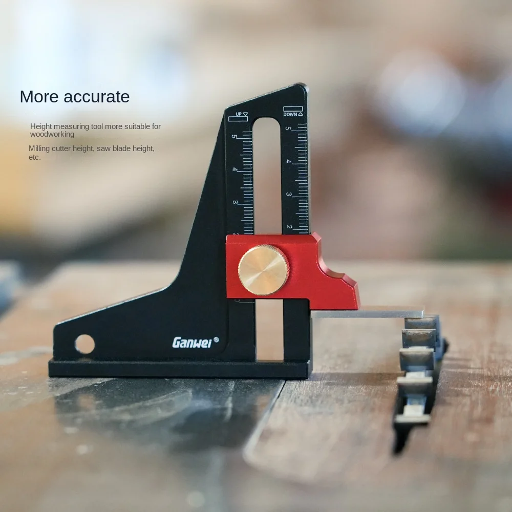 Height Gauge Aluminum Alloy DIY Woodworking Tablesaw Measurement Tool