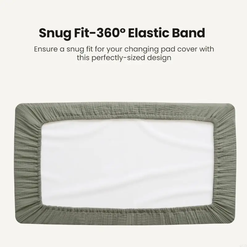 QX2D Pack of 2pcs/1pc Quilted Cotton Changing Pad Cover Fitted Sheet for Baby Comfort