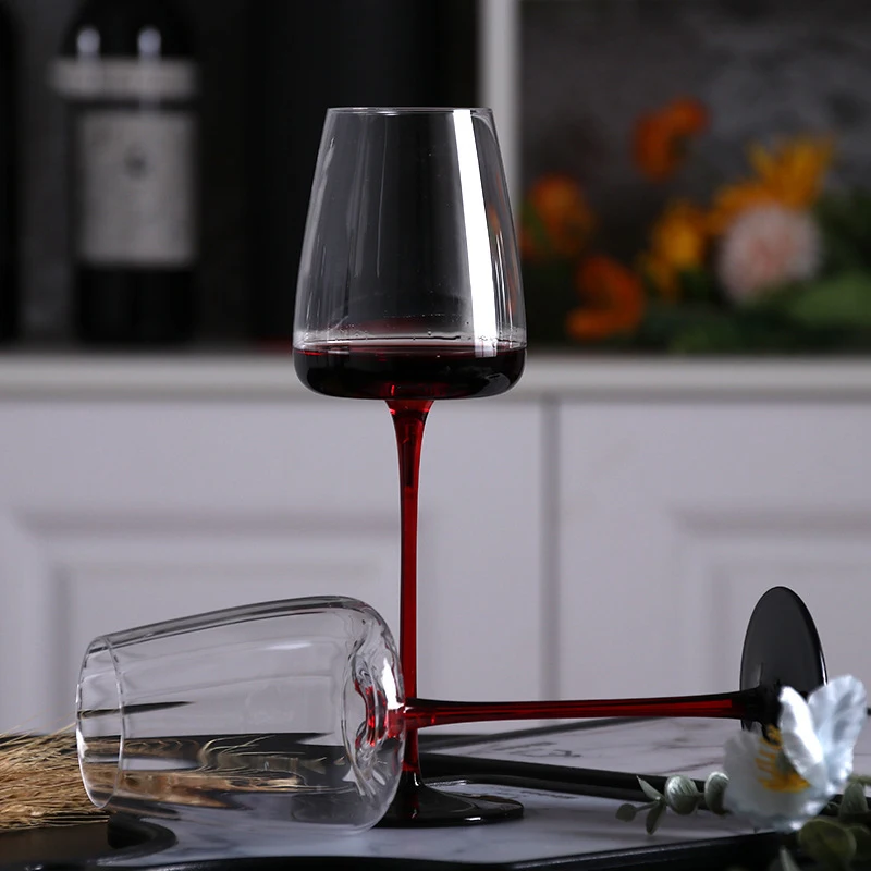 Creative Black Bow Tie Crystal Glass Bordeaux Champagne Goblet High Capacity High-End Light Luxury Burgundy Wine Glasses Home