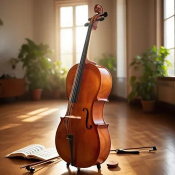 Solid Wood Cello with Beginner Practice String Instrument - Excellent Sound Quality & Rich Resonance Acoustic String Instrument