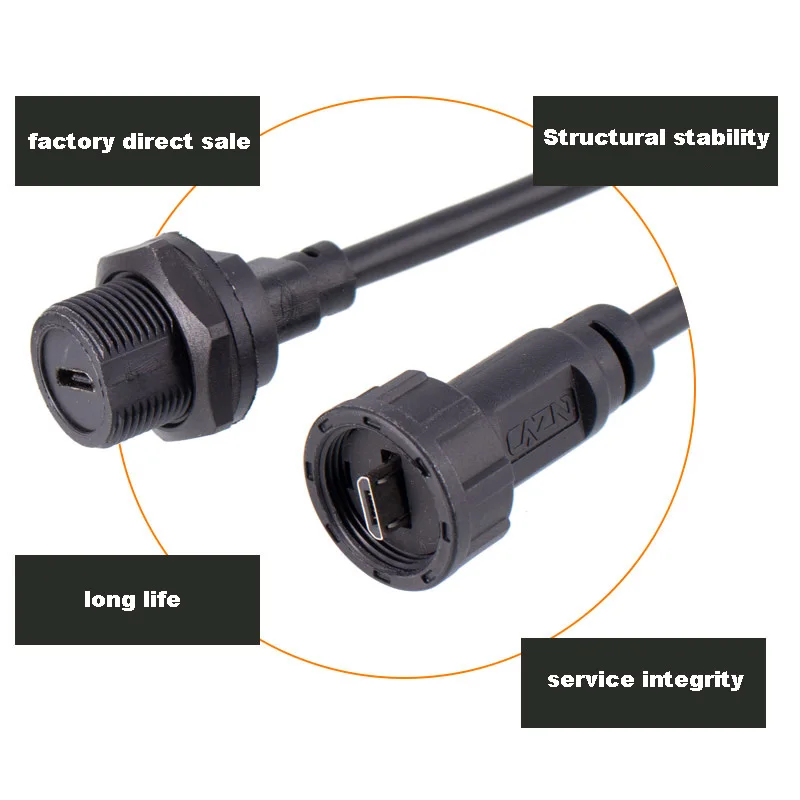 ���� ��� ����ũ�� USB Ŀ����, ���̾� PCB ���� �� IP67 ����, �������̰� �� ����, USB 2.0 �÷��� ����