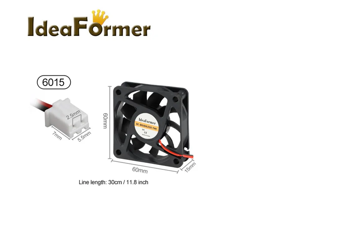 3D Printer Cooling Fan DC5V 12V 24V 6015 5010 4010 3010 2510mm With 2Pin XH2.54 3D Printer Parts Radiator Brushless Fan Cooling
