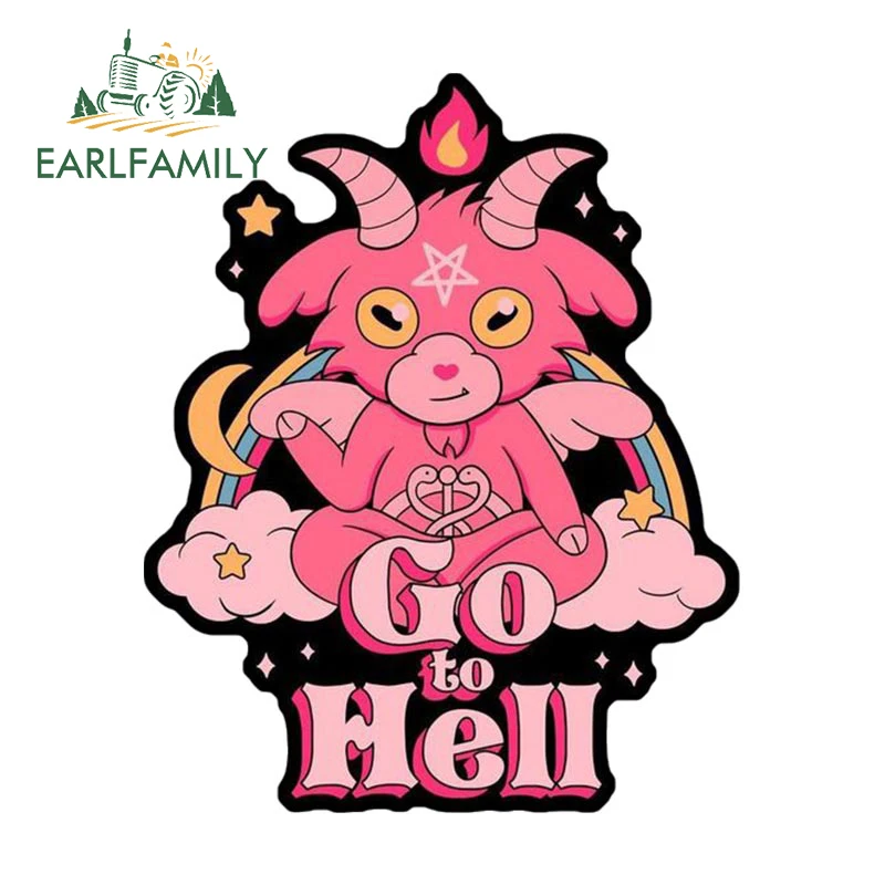 EARLFAMILY-13cm-x-10-5cm-for-Go-To-Hell-Kawaii-Goth-Devil-Car-Stickers ...