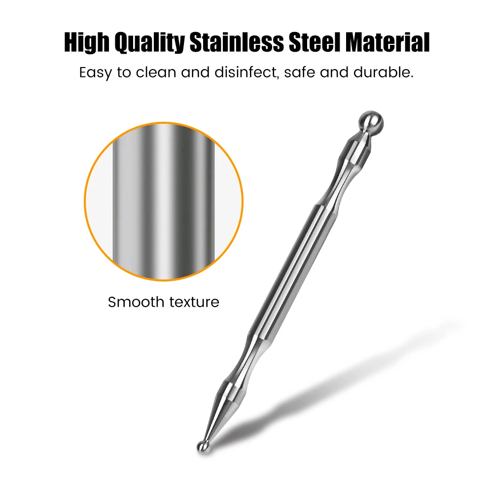 Acupuncture pen stainless steel dual head facial reflexology acupressure bar for body pain relief