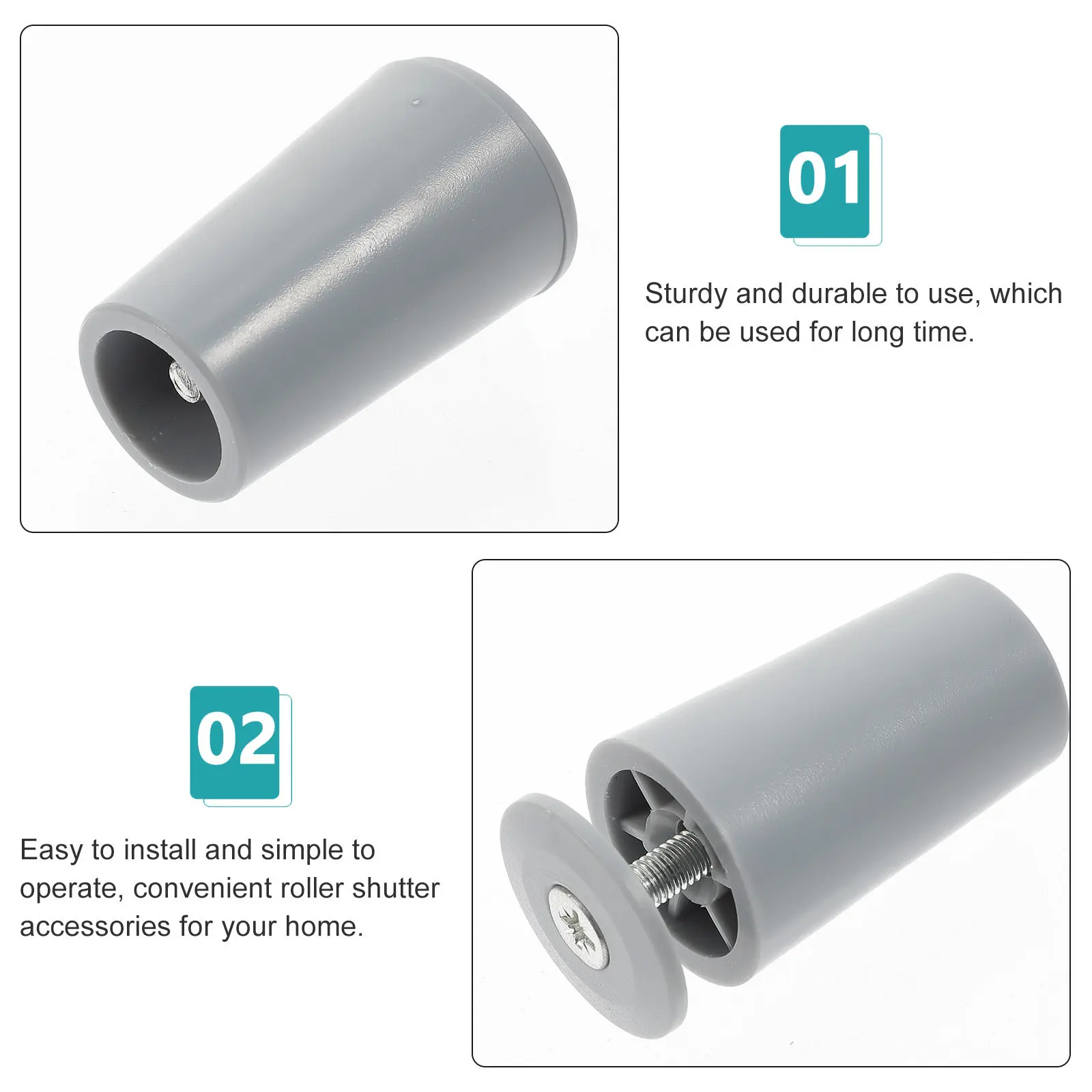 8개 셔터 스토퍼 버퍼 키트 플라스틱 롤러 셔터 리미터는 완전히 접히는 것을 방지하고 강력한 고정력을 제공하며 설치가 간편합니다.