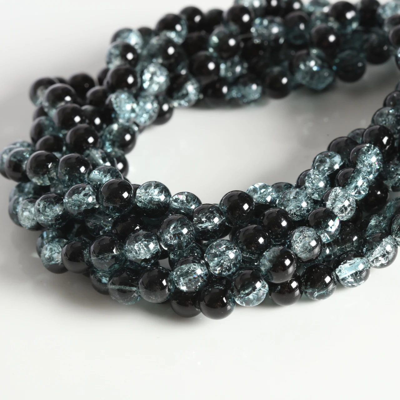 Elegant Pink Crackled Glass Beads for Handmade Jewelry Crafts