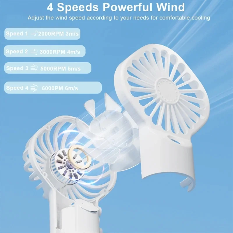 Compact USB Rechargeable Mist & Water Spray Handheld Fan