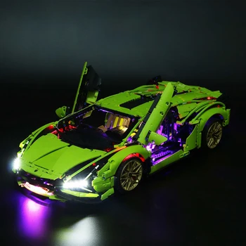 3696 Stück Bausteine Set Lamborghinis Sian FKP 37 High-Tech-Auto Supersport Rennwagen Kinderspiel zeug für Kinder Ziegel 8